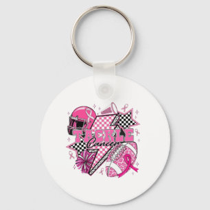 Chaveiro design de conscientização do Cancer de 🏈