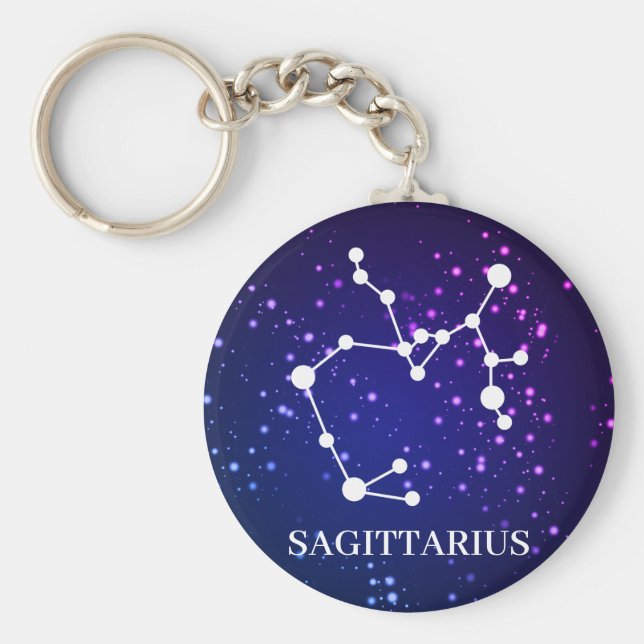 Chaveiro Design de constelação Zodiac Sagittarius (Frente)