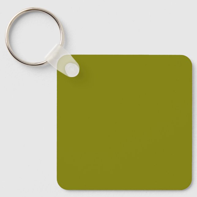 Chaveiro Design de Cor Sólida 808000 Olive (Frente)