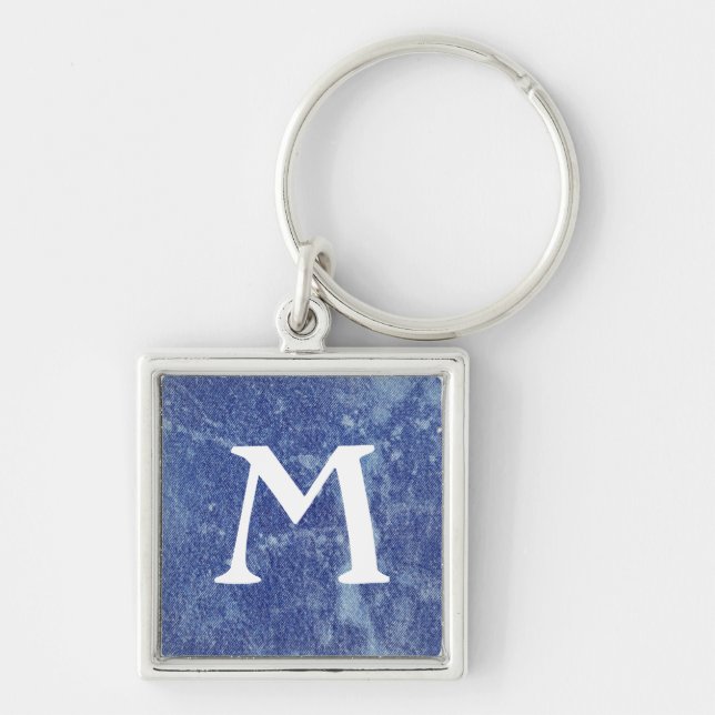 Chaveiro Design de Denim Lavado #12 em Emporio Moffa (Frente)