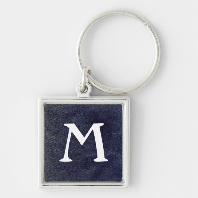 Chaveiro Design de Denim Lavado #7 em Emporio Moffa (Frente)