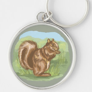 Chaveiro Design de desenho animado da vida silvestre de esq