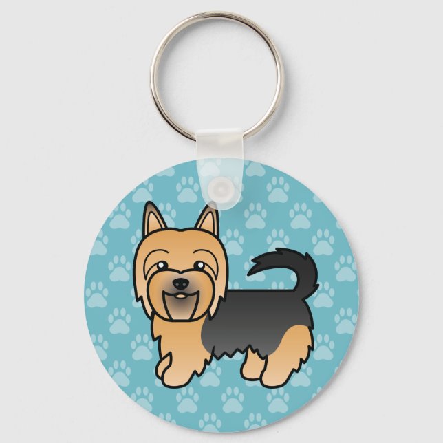 Chaveiro Design de desenho animado de cachorro Blue And Tan (Frente)