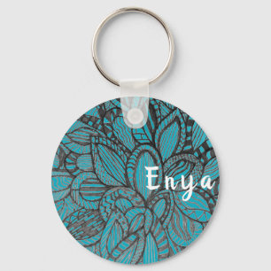 Chaveiro Design de desenho manual personalizado