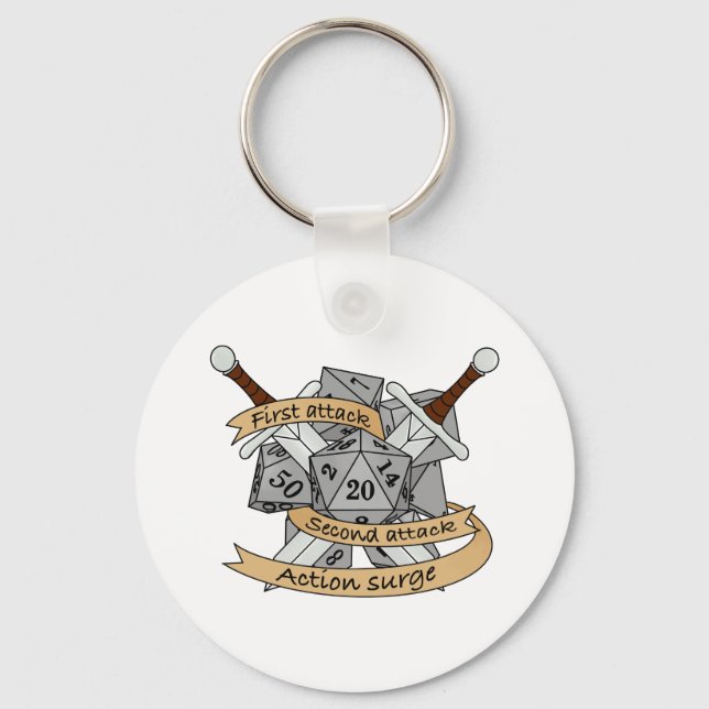 Chaveiro Design de Dice de Combatente (Frente)