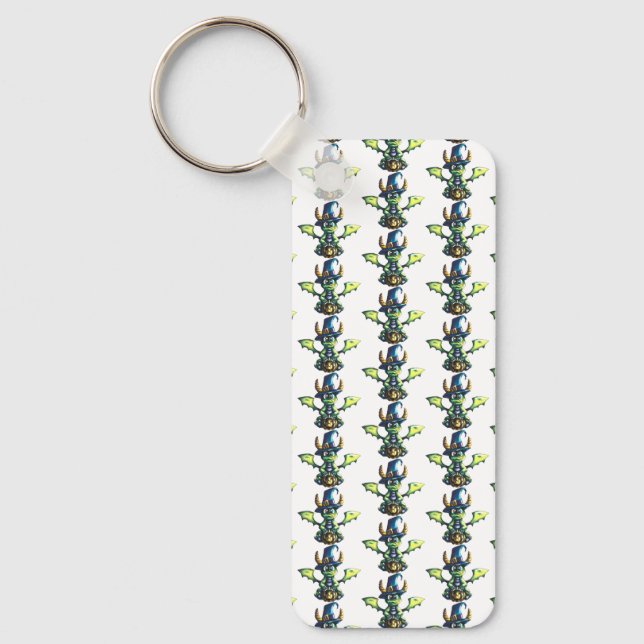 Chaveiro Design de Dragão de Halloween (Frente)