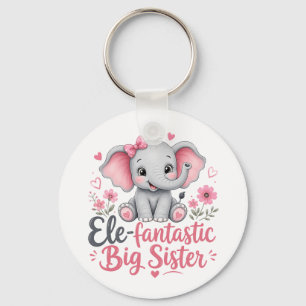 Chaveiro Design de Elefante Fofo Irmã Mais Velha Ele-fantás