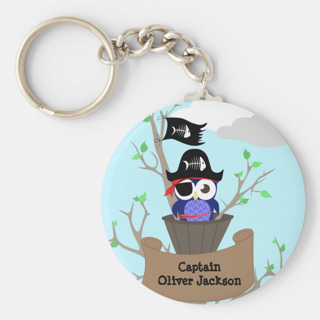 Chaveiro Design de Enfermeiro Pirata Personalizado (Frente)