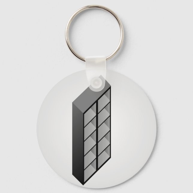 Chaveiro Design de estante de madeira simples (Frente)