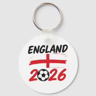 Chaveiro Design de Fã de Futebol Inglaterra 2026, Cruz e Bo