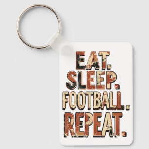 Chaveiro Design de Fã de Futebol Vintage Gráfico de Futeb