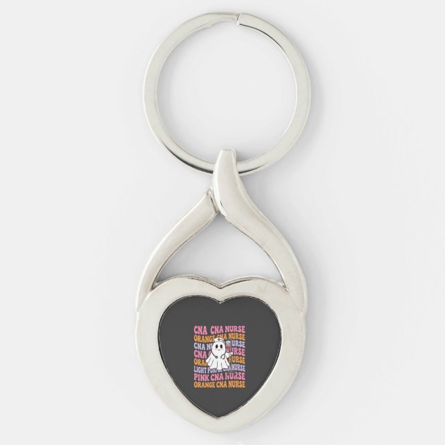 Chaveiro Design de Fantasma de Enfermeira CNA de Halloween (Frente)