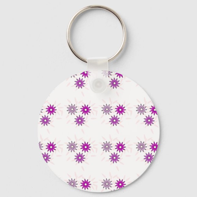 Chaveiro Design de flor branca (Frente)