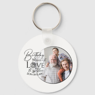 Chaveiro Design de Foto com Caligrafia de Aniversário para