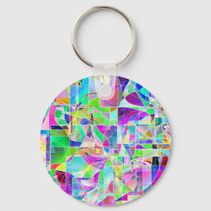 Chaveiro design de fragmentos coloridos fofos