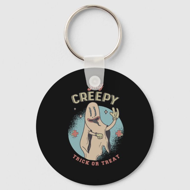 Chaveiro Design de frase de Fantasma de Halloween (Frente)