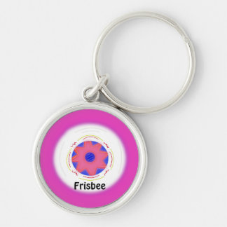 Chaveiro Design de Frisbee Rosa Legal