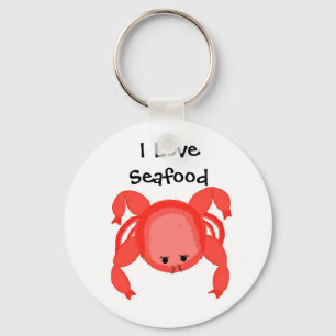 Chaveiro Design de frutos do mar de caranguejo vermelho