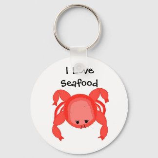 Chaveiro Design de frutos do mar de caranguejo vermelho