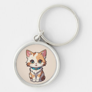 Chaveiro Design de Gato Encantadoramente Giro