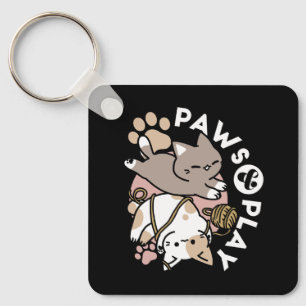 Chaveiro Design de Gatos Fofos e Divertidos – Patas e Diver