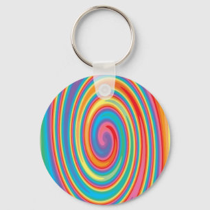Chaveiro Design de giro-rosca colorido