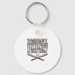Chaveiro Design de Gravura Vintage Papaw de Beisebol_1