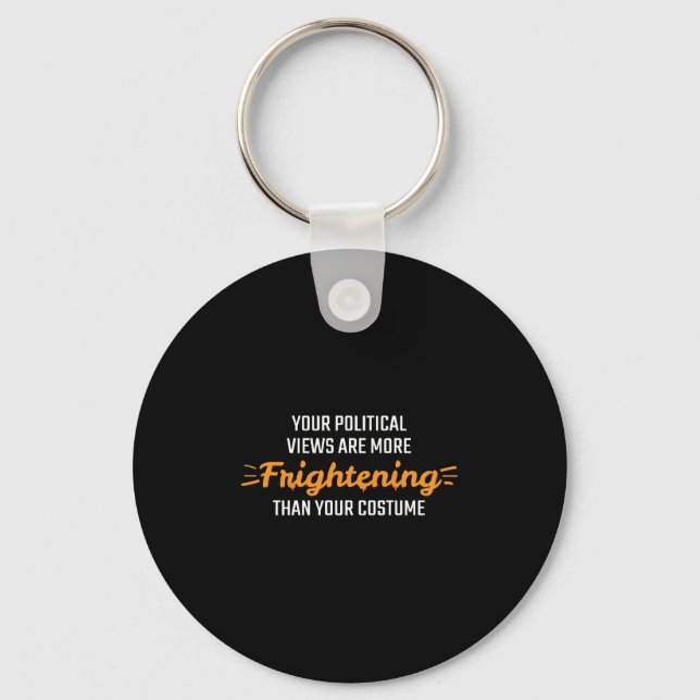 Chaveiro Design de Halloween para Amantes Políticos (Frente)
