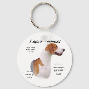 Chaveiro Design de História do Foxhound Inglês