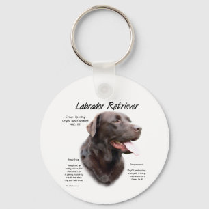Chaveiro Design de História do Labrador Retriever (chocolat