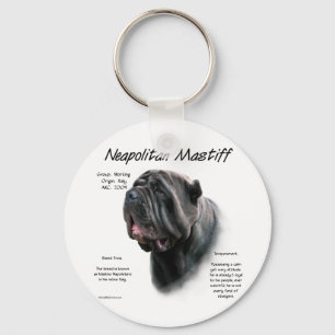 Chaveiro Design de História do Mastiff napolitano (preto)