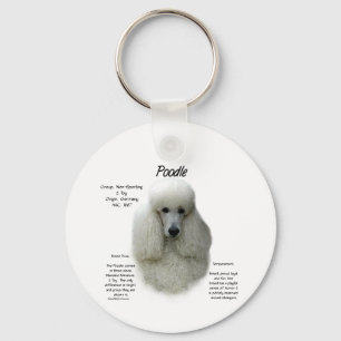 Chaveiro Design de Histórico de Poodle (wht)