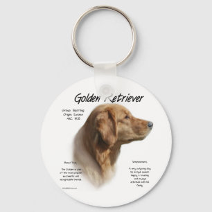 Chaveiro Design de Histórico de Retriever de ouro