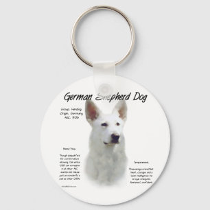 Chaveiro Design de Histórico do Cachorro german shepherd (w