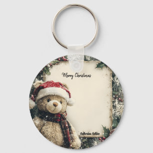 Chaveiro Design de ilustração do Urso de Teddy de Natal bon