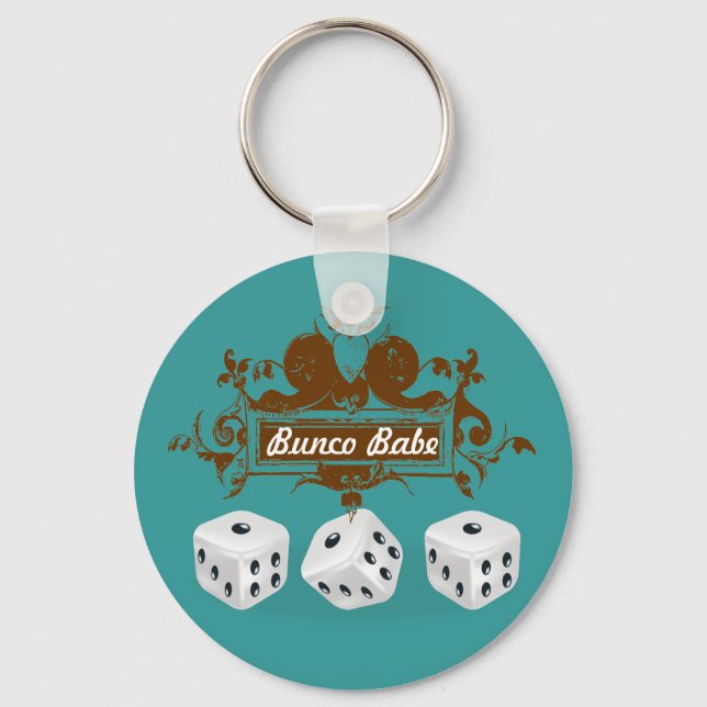 Chaveiro design de jogo de bunco (Frente)