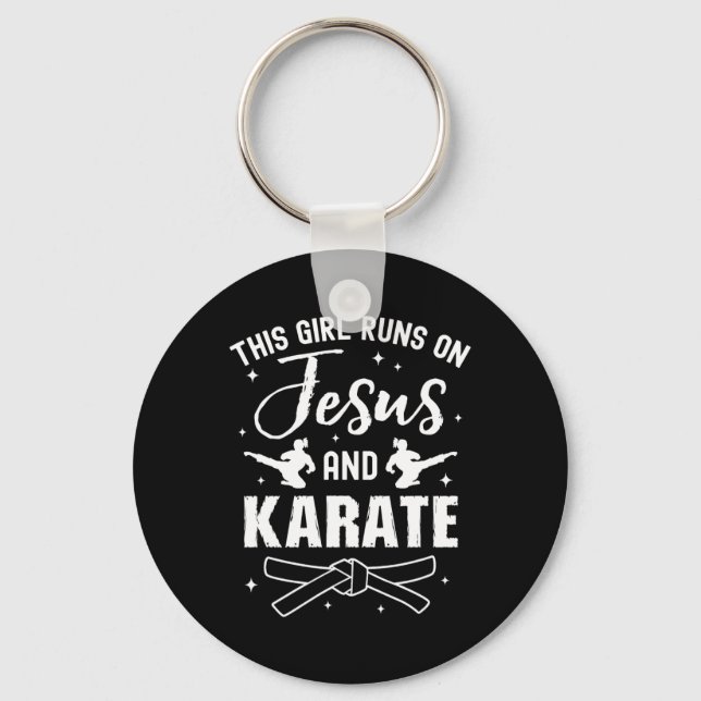 Chaveiro Design De Karate Engraçado Para Meninas Mulheres K (Frente)