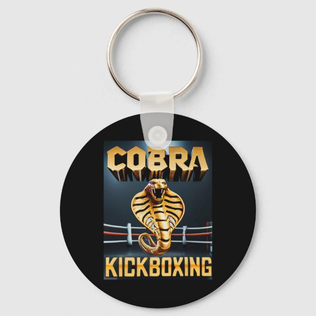 Chaveiro Design de Kickboxing Cobra por Don Castillo  (Frente)