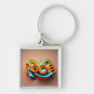 Chaveiro Design de logotipo 3D "Noor" rigoroso para