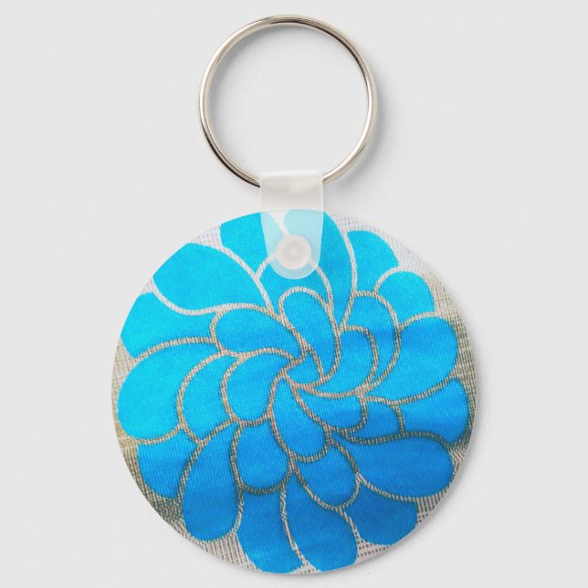 Chaveiro Design de Lua Azul (Frente)