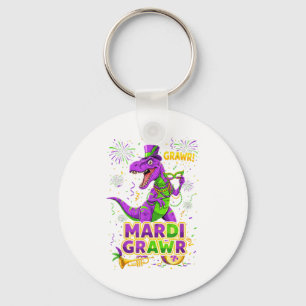 Chaveiro Design de Mardi Grawr Rex Dino Gras
