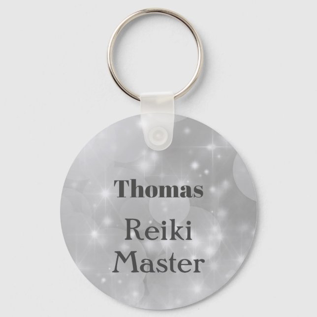 Chaveiro Design de mestre de reiki personalizado (Frente)