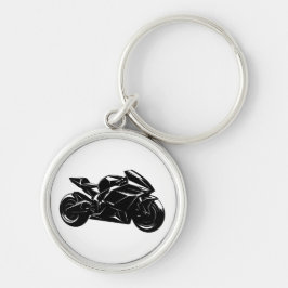 Chaveiro Design de Motocicleta Esportiva Futurista