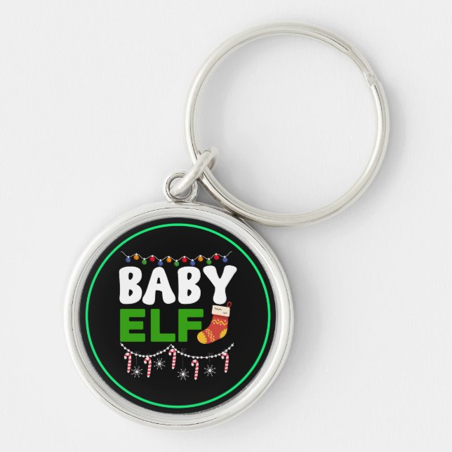 Chaveiro Design de Natal de Elfo Bebê-84608 (Frente)