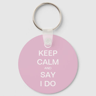 Chaveiro Design de Noiva Personalizável Keep Calm