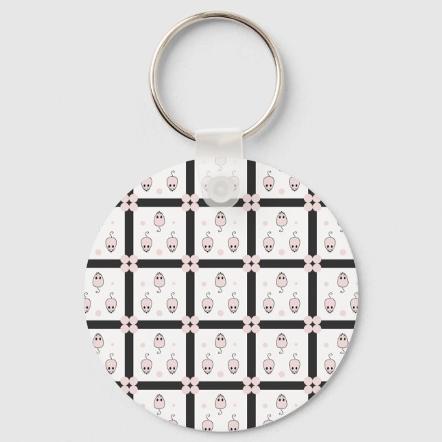Chaveiro Design de padrão contínuo de rato rosa - Decoração (Frente)