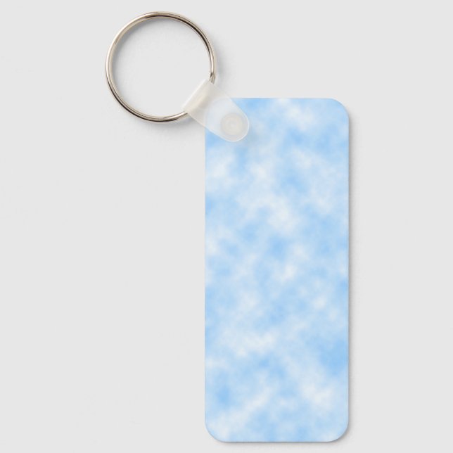 Chaveiro Design de padrão de nuvens brancas e azuis criadas (Frente)