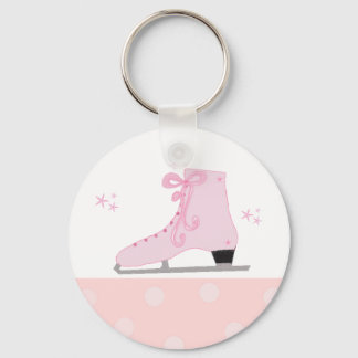 Chaveiro Design de patinação no gelo rosa