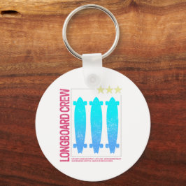 Chaveiro Design de Patinador de Vintage de Quadro Retro