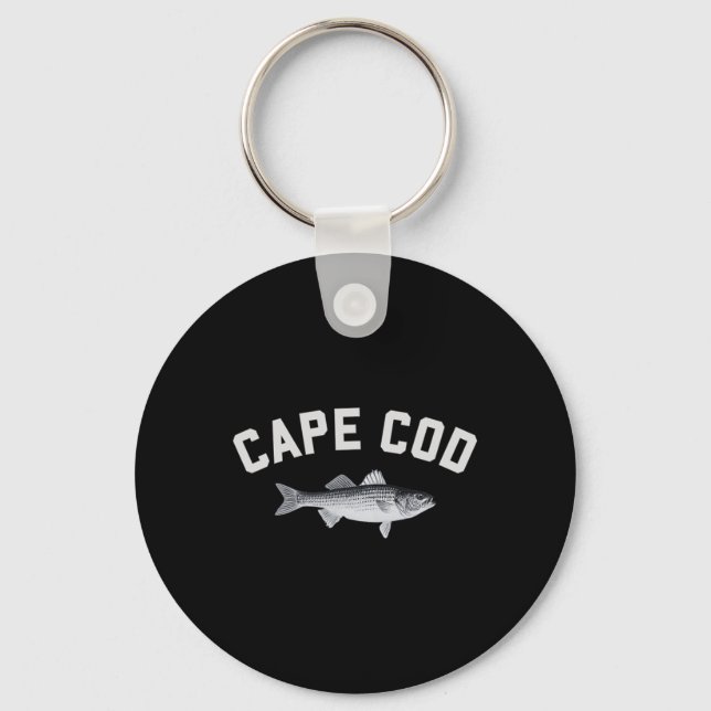 Chaveiro Design de pesca divertida listrada de Cape Cod Str (Frente)